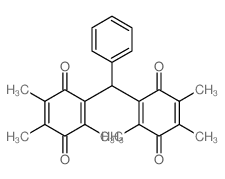 2,3,5-trimethyl-6-[phenyl-(2,4,5-trimethyl-3,6-dioxocyclohexa-1,4-dien-1-yl)methyl]cyclohexa-2,5-diene-1,4-dione结构式