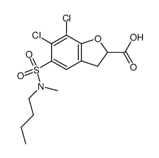 5-(Butyl-methyl-sulfamoyl)-6,7-dichloro-2,3-dihydro-benzofuran-2-carboxylic acid Structure