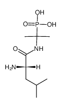 Phosphorous acid mono-[1-((S)-2-amino-4-methyl-pentanoylamino)-1-methyl-ethyl] ester结构式