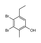 3,4-dibromo-5-ethyl-2-methylphenol Structure