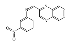 N-(3-nitrophenyl)-1-quinoxalin-2-ylmethanimine结构式