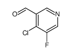 4-氯-5-氟-吡啶-3-甲醛结构式
