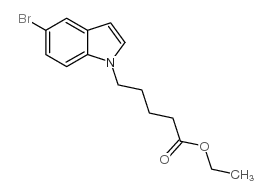 5-(5-溴-1H-吲哚-1-基)戊酸乙酯结构式