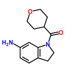 (6-Amino-2,3-dihydro-1H-indol-1-yl)(tetrahydro-2H-pyran-4-yl)methanone结构式