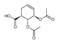 (1S)-(-)-(1,3/2)-2,3-diacetoxy-4-cyclohexene-1-carboxylic acid结构式