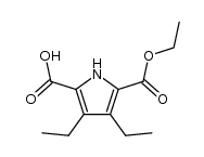 3,4-diethyl-pyrrole-2,5-dicarboxylic acid monoethyl ester Structure