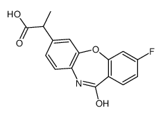 2-(9-fluoro-6-oxo-5H-benzo[b][1,4]benzoxazepin-2-yl)propanoic acid Structure