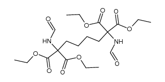 1,6-bis-formylamino-hexane-1,1,6,6-tetracarboxylic acid tetraethyl ester结构式