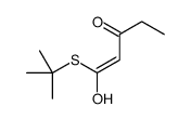 1-tert-butylsulfanyl-1-hydroxypent-1-en-3-one结构式