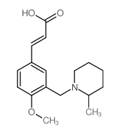 (2E)-3-{4-Methoxy-3-[(2-methylpiperidin-1-yl)-methyl]phenyl}acrylic acid Structure