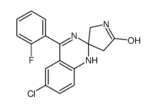 6-chloro-4-(2-fluorophenyl)spiro[1H-quinazoline-2,4'-pyrrolidine]-2'-one结构式