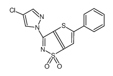 3-(4-chloropyrazol-1-yl)-5-phenylthieno[2,3-d][1,2]thiazole 1,1-dioxide结构式
