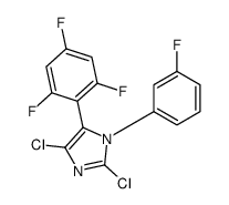 2,4-dichloro-1-(3-fluorophenyl)-5-(2,4,6-trifluorophenyl)imidazole结构式