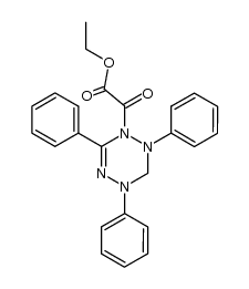 1-ethoxalyl-2,4,6-triphenyl-1,2,3,4-tetrahydro-sym-tetrazine Structure