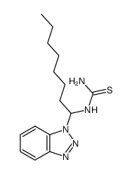 1-(1-(1H-benzo[d][1,2,3]triazol-1-yl)octyl)thiourea结构式