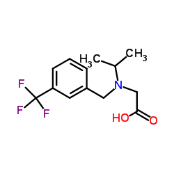 N-Isopropyl-N-[3-(trifluoromethyl)benzyl]glycine结构式