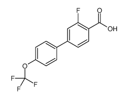 2-Fluoro-4-(4-trifluoromethoxyphenyl)benzoic acid结构式