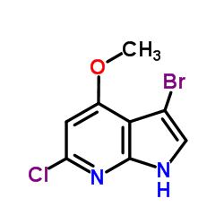 3-Bromo-6-chloro-4-Methoxy-7-azaindole结构式