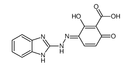 2,6-dihydroxy-3-(benzoimidazolyl-2'-azo)benzoic acid Structure
