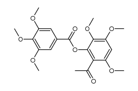 2'-(3,4,5-trimethoxybenzoyloxy)-3',4',6'-trimethoxyacetophenone结构式
