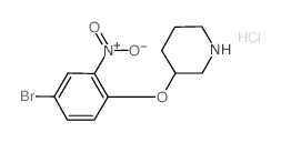 3-(4-Bromo-2-nitrophenoxy)piperidine hydrochloride结构式