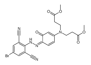 N-[4-[(4-Bromo-2,6-dicyanophenyl)azo]-3- hydroxyphenyl]-N-(3-methoxy-3-oxopropyl) β-alanine methyl ester结构式