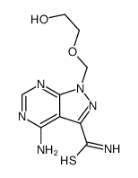 4-amino-1-(2-hydroxyethoxymethyl)pyrazolo[3,4-d]pyrimidine-3-carbothioamide结构式