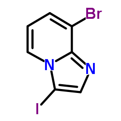 8-溴-3-碘咪唑并[1,2-a]吡啶结构式