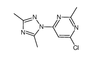 4-chloro-6-(3,5-dimethyl-1H-1,2,4-triazol-1-yl)-2-methylpyrimidine结构式