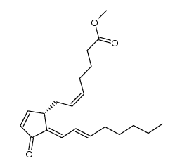 (Z)-methyl 7-((S,E)-5-((E)-oct-2-en-1-ylidene)-4-oxocyclopent-2-en-1-yl)hept-5-enoate Structure