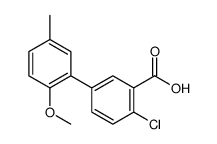 2-chloro-5-(2-methoxy-5-methylphenyl)benzoic acid结构式