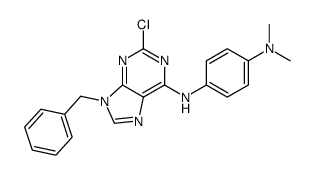 1-N-(9-benzyl-2-chloropurin-6-yl)-4-N,4-N-dimethylbenzene-1,4-diamine结构式
