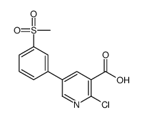 2-chloro-5-(3-methylsulfonylphenyl)pyridine-3-carboxylic acid结构式