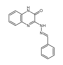 (E)-3-(2-benzylidenehydrazinyl)quinoxalin-2(1H)-one结构式