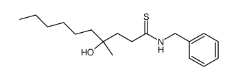 N-benzyl-4-hydroxy-4-methyldecanethioamide结构式