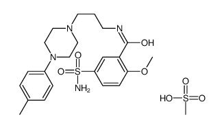 methanesulfonic acid,2-methoxy-N-[3-[4-(4-methylphenyl)piperazin-1-yl]propyl]-5-sulfamoylbenzamide Structure