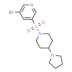 3-bromo-5-(4-(pyrrolidin-1-yl)piperidin-1-ylsulfonyl)pyridine structure