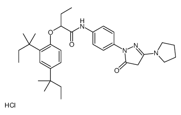 2-[2,4-bis(2-methylbutan-2-yl)phenoxy]-N-[4-(5-oxo-3-pyrrolidin-1-yl-4 H-pyrazol-1-yl)phenyl]butanamide hydrochloride Structure