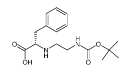 Nα-[N-(tert-butyloxycarbonyl)-2-aminoethyl]phenylalanine Structure