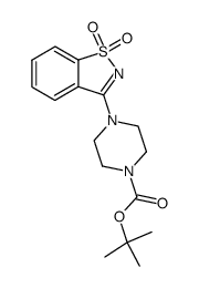 1,1-dimethylethyl 4-(1,2-benzisothiazol-3-yl)-1-piperazinecarboxylate S,S-dioxide Structure