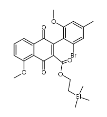 2-(trimethylsilyl)ethyl 3-(2-bromo-6-methoxy-4-methylphenyl)-8-methoxy-1,4-naphthoquinone-2-carboxylate Structure