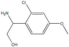 2-AMINO-2-(2-CHLORO-4-METHOXYPHENYL)ETHAN-1-OL结构式