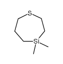 4,4-Dimethyl-1-thia-4-silacycloheptane结构式