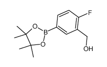 (2-Fluoro-5-(4,4,5,5-tetramethyl-1,3,2-dioxaborolan-2-yl)phenyl)Methanol结构式