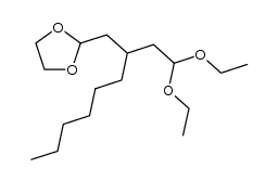 2-(2-(2,2-diethoxyethyl)octyl)-1,3-dioxolane结构式