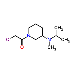 2-Chloro-1-{(3S)-3-[isopropyl(methyl)amino]-1-piperidinyl}ethanone结构式