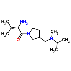 (2S)-2-Amino-1-(3-{[isopropyl(methyl)amino]methyl}-1-pyrrolidinyl)-3-methyl-1-butanone结构式