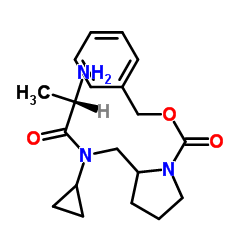 Benzyl 2-{[alanyl(cyclopropyl)amino]methyl}-1-pyrrolidinecarboxylate Structure