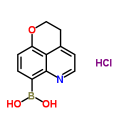 2,3-Dihydropyrano[4,3,2-de]quinolin-7-ylboronic acid hydrochloride (1:1)结构式