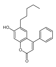 7-hydroxy-6-pentyl-4-phenylchromen-2-one结构式